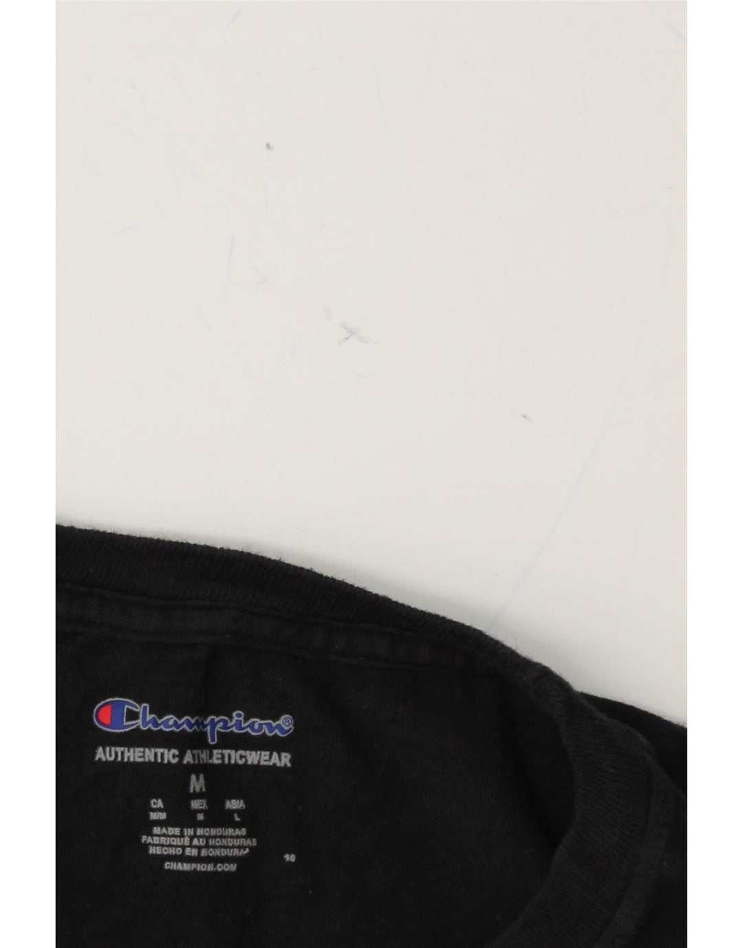 CHAMPION Mens Graphic Top Long Sleeve Medium Black Cotton Vintage Champion and Second-Hand Champion from Messina Hembry 