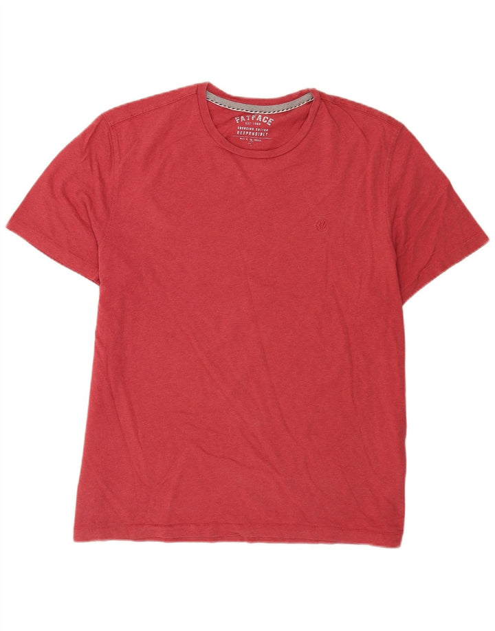 T-shirt męski Fat Face, duży, różowy, bawełniany
