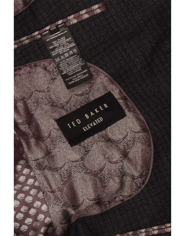 Męska marynarka Ted Baker zapinana na 2 guziki, UK 40, duża, szara krata