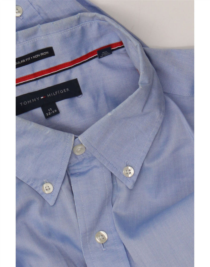 Koszula męska Tommy Hilfiger o regularnym kroju, rozmiar 17 XL, niebieska bawełna