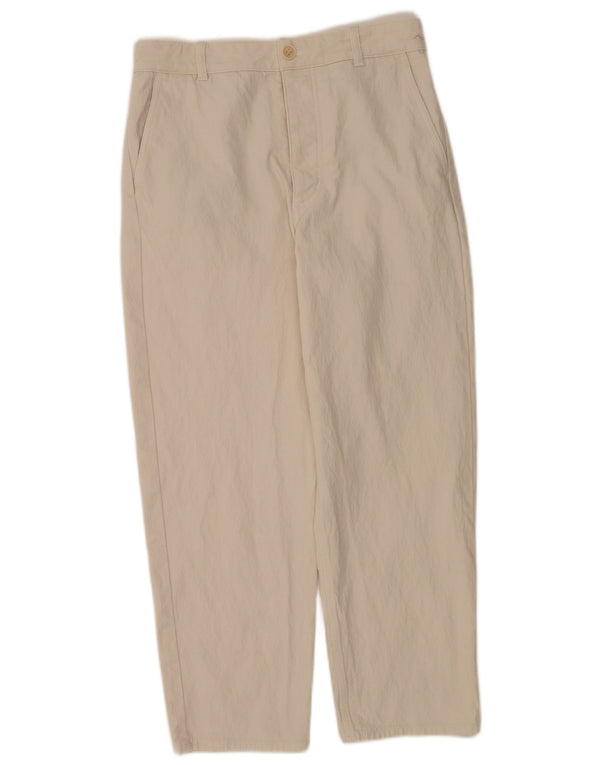 Cos Damskie spodnie chino z wysokim stanem EU 34 XS W28 L24 Beżowa bawełna