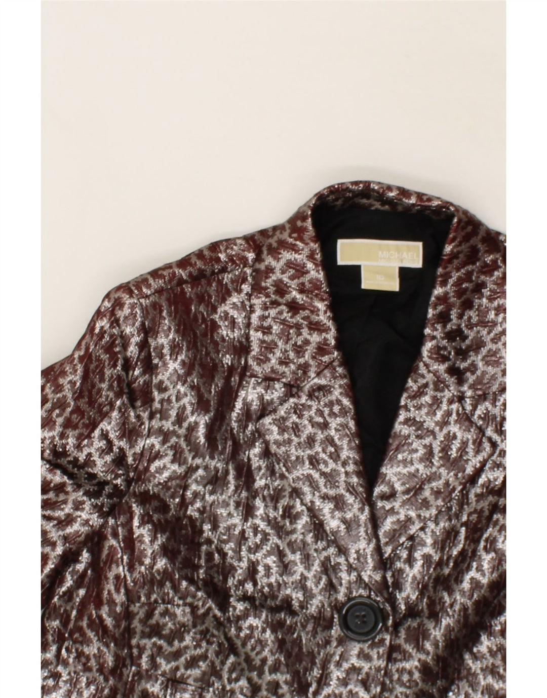 MICHAEL KORS Womens 3/4 Sleeve 2 Button Blazer Jacket US 10 Large Grey Vintage Michael Kors and Second-Hand Michael Kors from Messina Hembry 