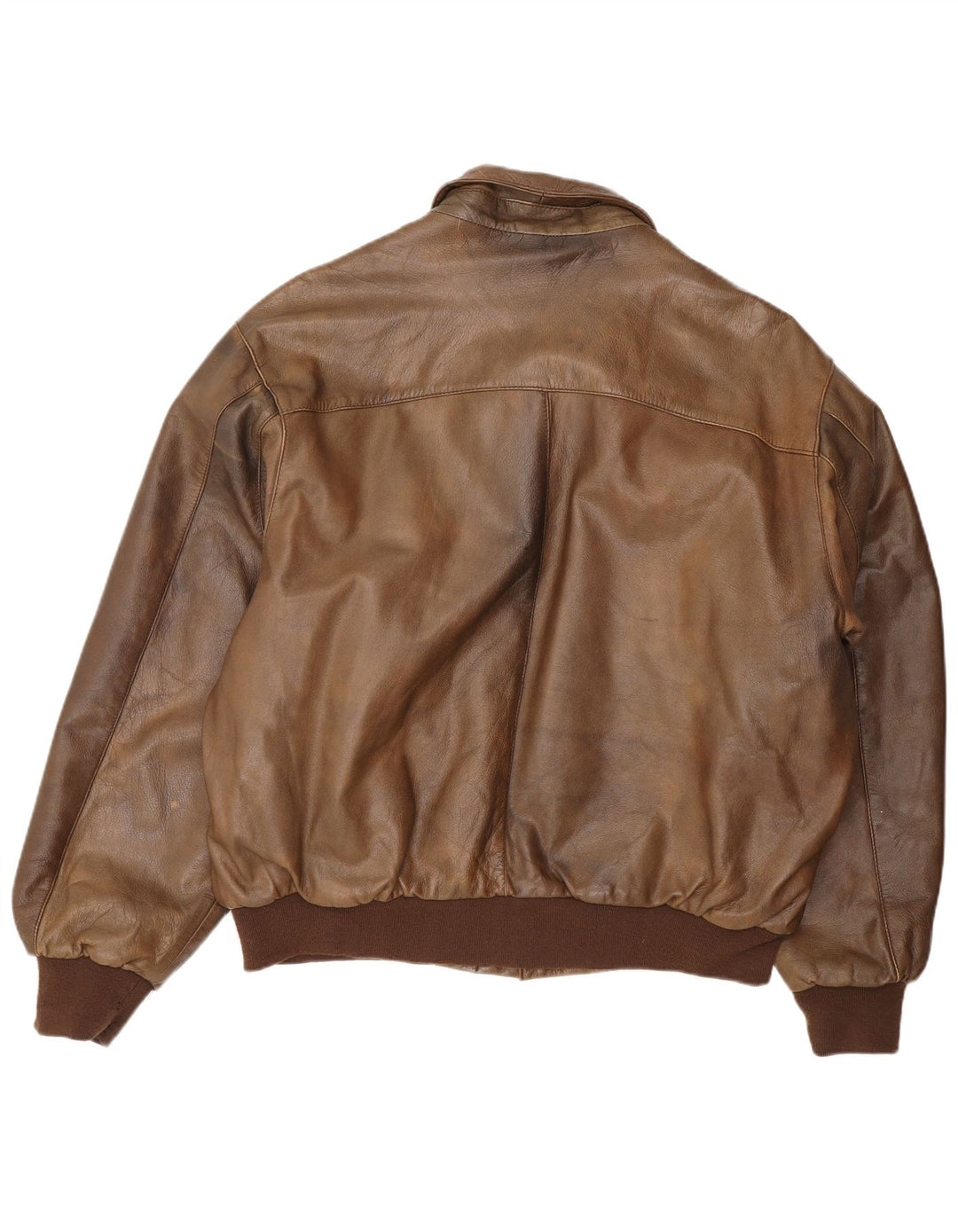 Męska kurtka skórzana Outback UK 42 XL, brązowa skóra