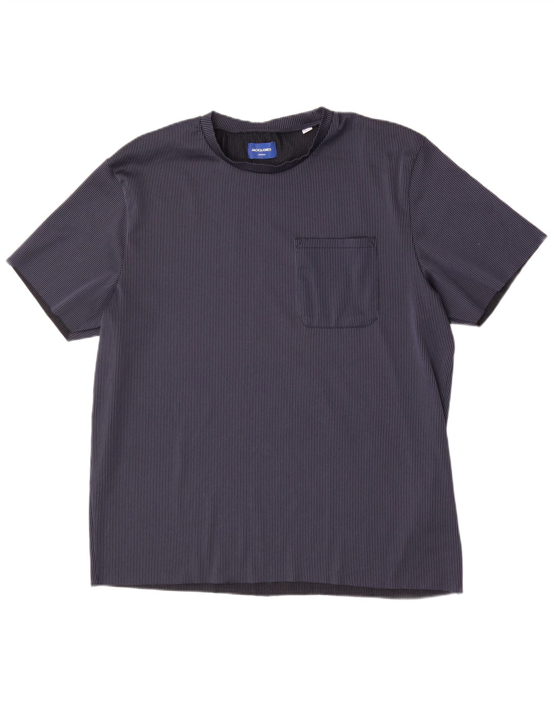 T-shirt męski Jack & Jones Top 2XL, poliester w granatowe paski