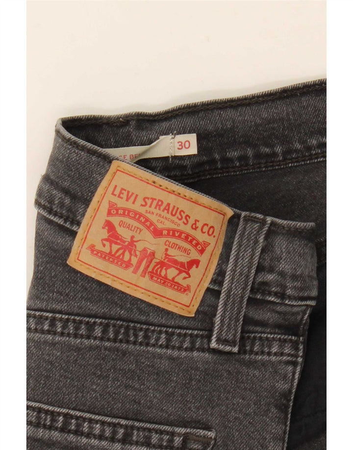 Damskie jeansy Levi's Ribcage z wysokim stanem, rozkloszowane W30 L28, szare
