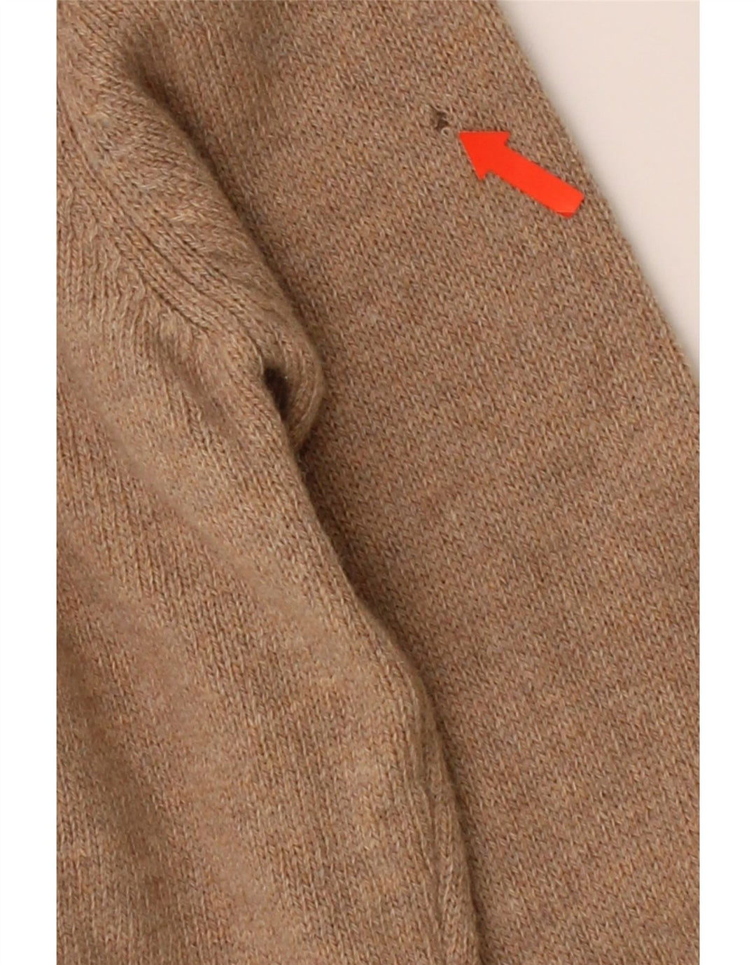 BENETTON Womens Crop Roll Neck Jumper Sweater UK 12 Medium Brown Vintage Benetton and Second-Hand Benetton from Messina Hembry 