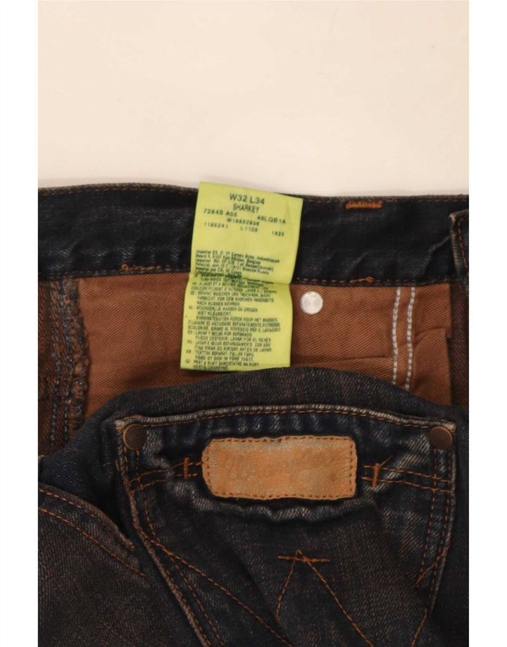 Męskie jeansy Wrangler Sharkey Bootcut W32 L34 Granatowa bawełna