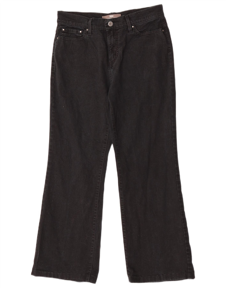 Levi's Damskie 512 Wyszczuplające dżinsy Bootcut US 8 Medium W27 L28 Czarna bawełna