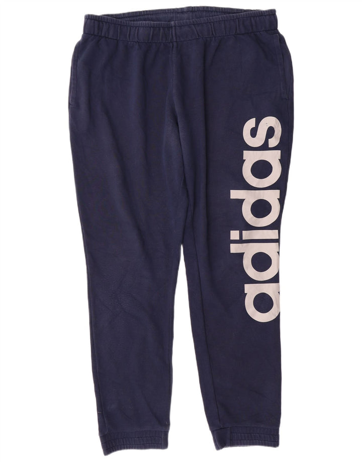 Męskie spodnie dresowe ADIDAS Climalite Graphic Joggers 2XL granatowe