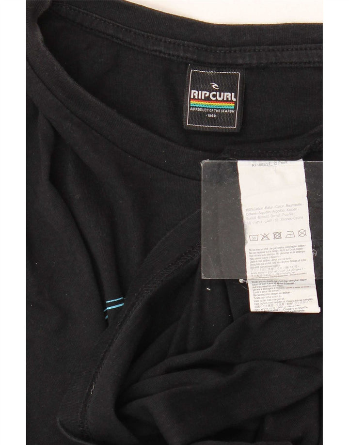 Męska koszulka z grafiką Rip Curl, bawełniana, średnia czarna