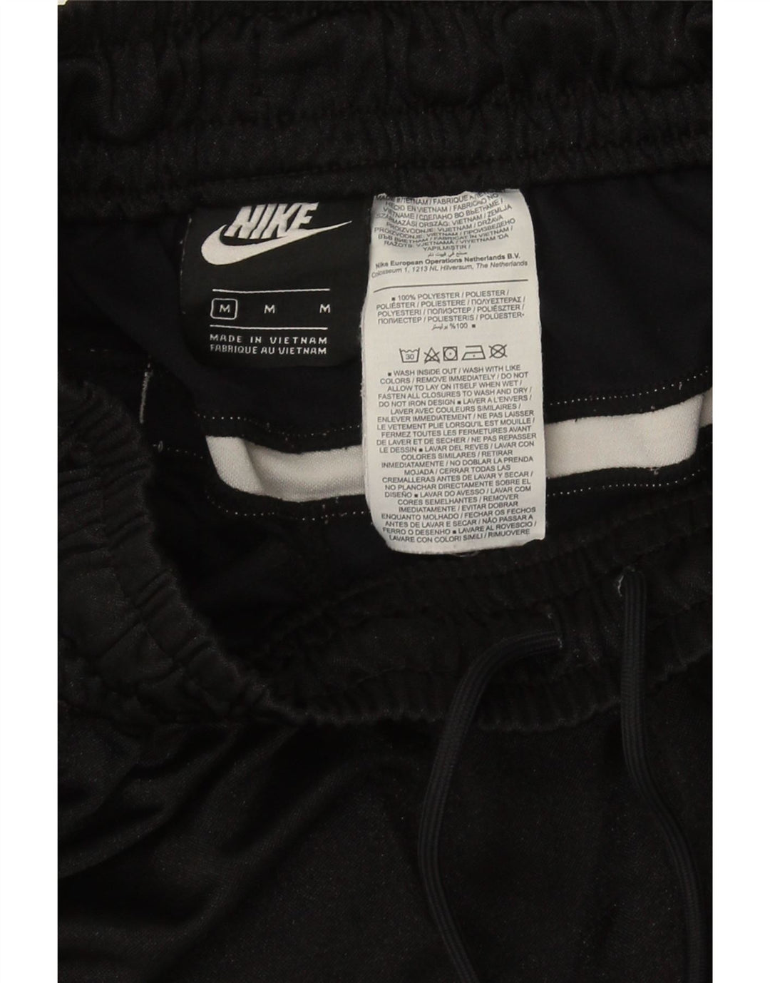 Męskie spodenki sportowe Nike z grafiką, poliester w kolorze średniej czerni, z blokami kolorów