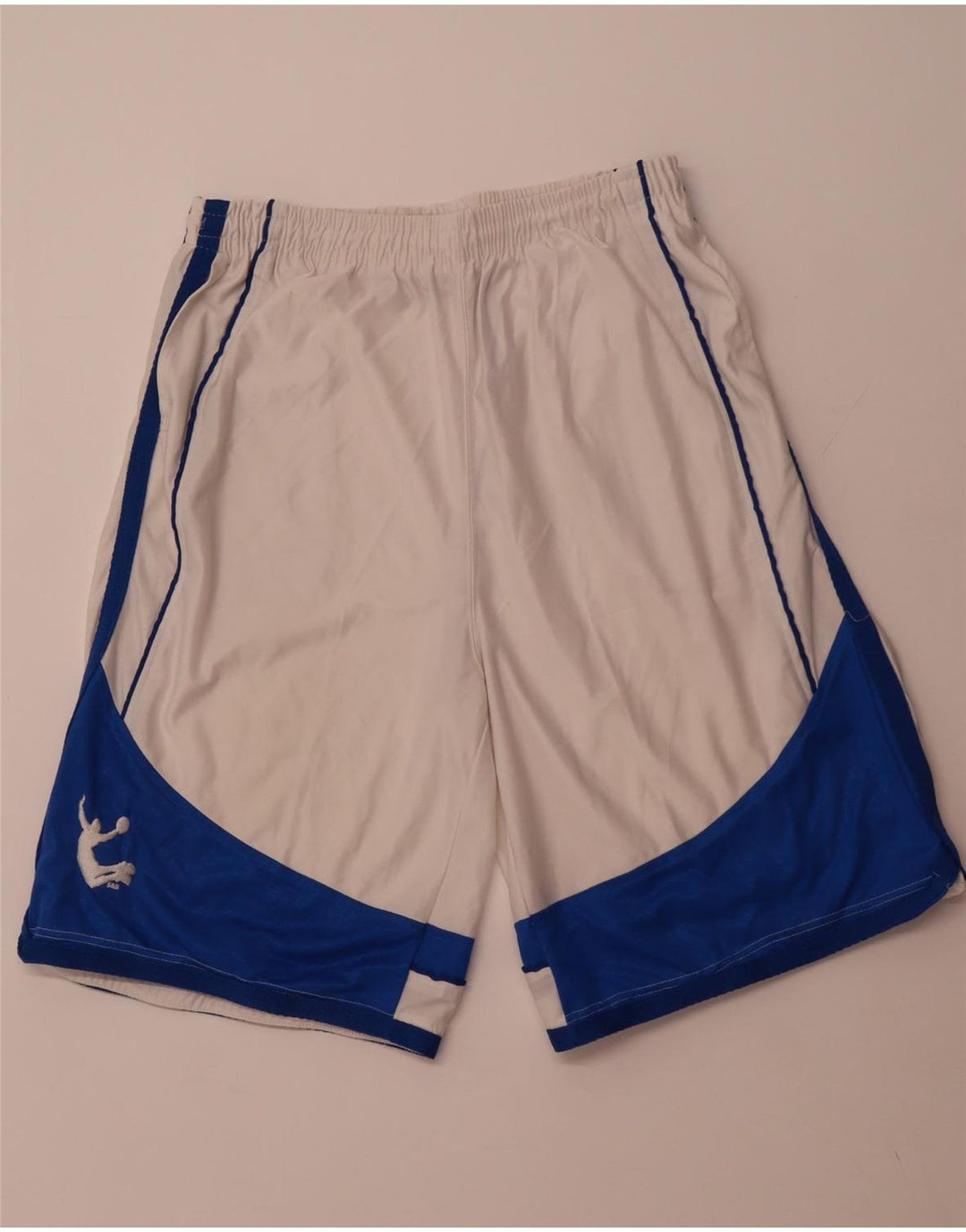 Męskie spodenki sportowe STEVE & BARYY'S, duży, biały, poliestrowy blok kolorów