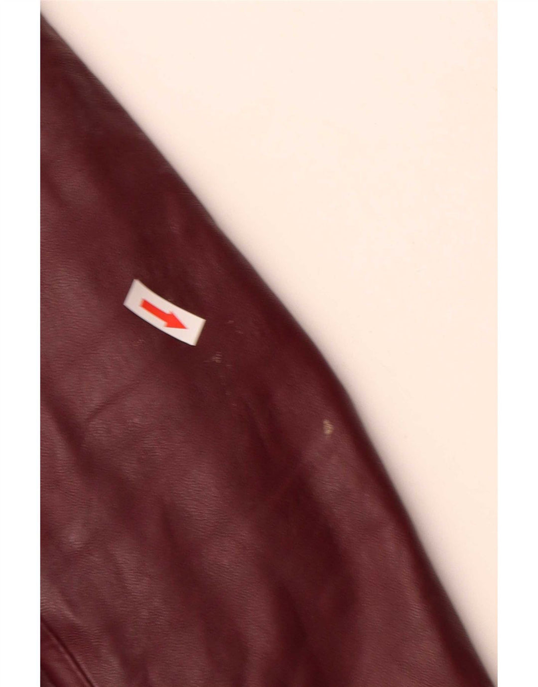 Vintage damska marynarka skórzana zapinana na 4 guziki UK 10 Small Burgundy