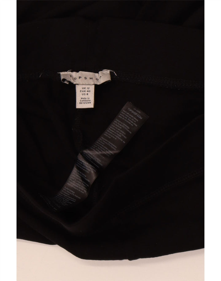 Damskie legginsy Capri Topshop UK 12, średnia czarna wiskoza