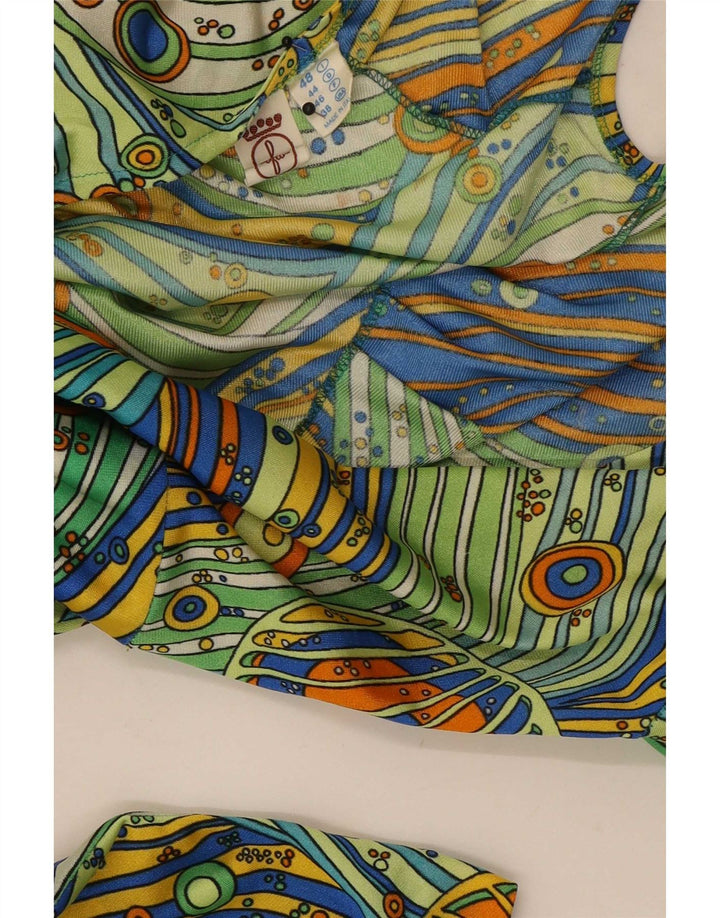 Damska sukienka kopertowa w stylu vintage IT 48 XL w wielokolorowe paski
