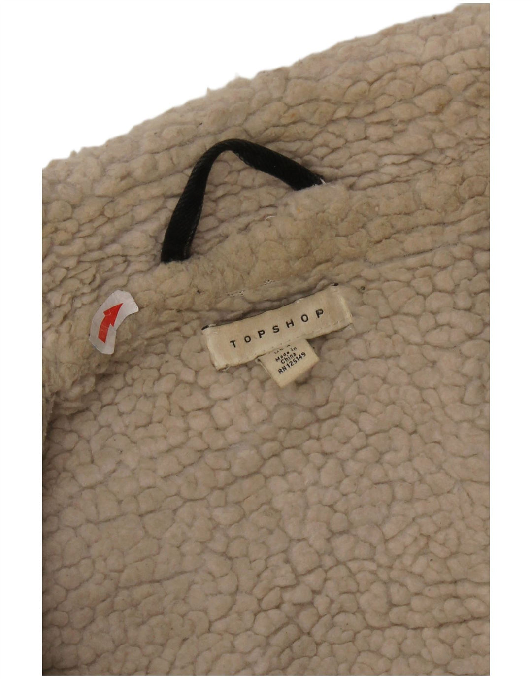 Damska kurtka oversize Sherpa Denim Topshop UK 8, mała, czarna, klasyczna