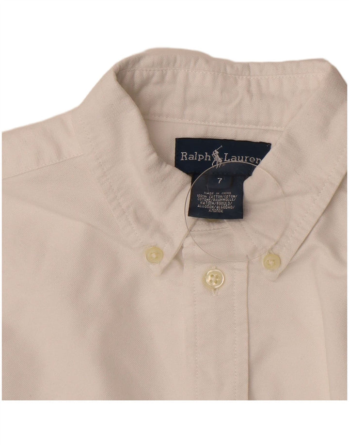 Koszula chłopięca Ralph Lauren 6-7 lat, biała, bawełniana