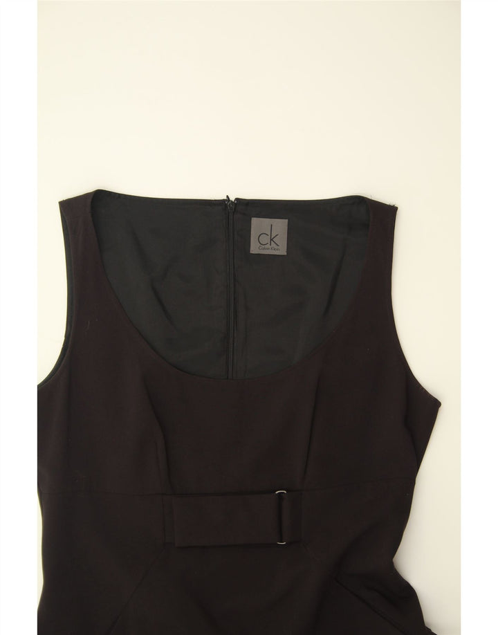 CALVIN KLEIN Womens Sleeveless Sheath Dress IT 46 Large Black Polyester Vintage Calvin Klein and Second-Hand Calvin Klein from Messina Hembry 