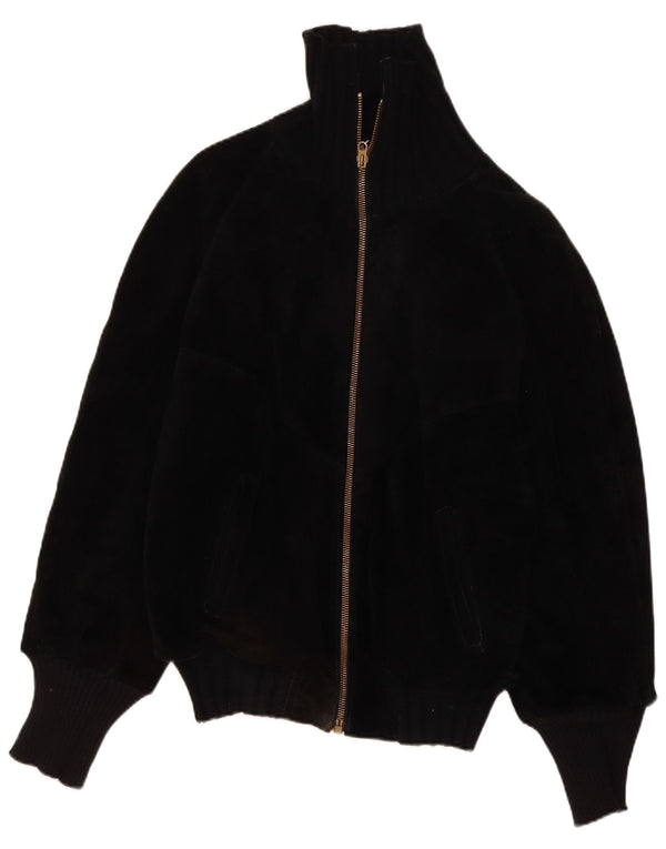 Vintage męska kurtka skórzana Sherpa IT 44 XS czarna retro