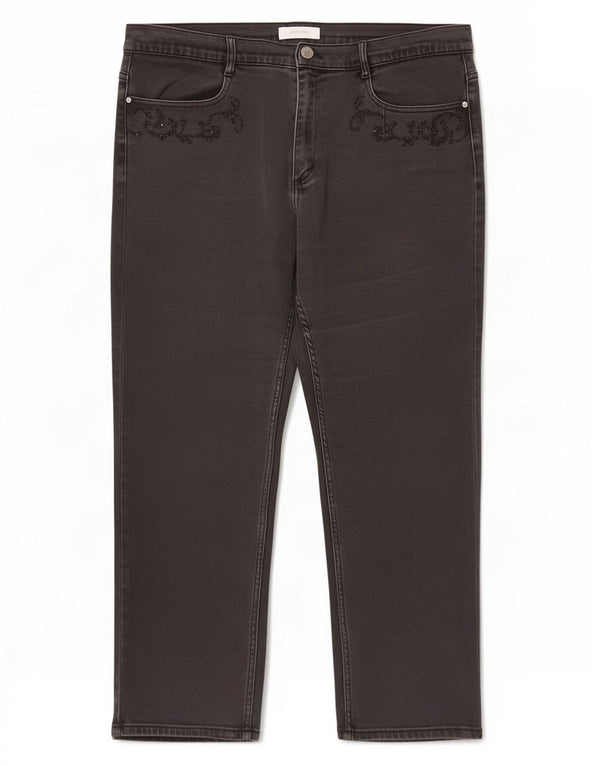 Dżinsy Marks & Spencer Damskie Per Una Cropped UK 18 XL W36 L25 Czarne Bawełniane