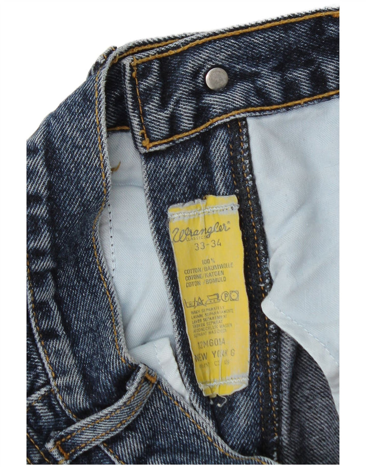 Wrangler Męskie Zwężane Dżinsy W33 L34 Niebieskie Bawełniane