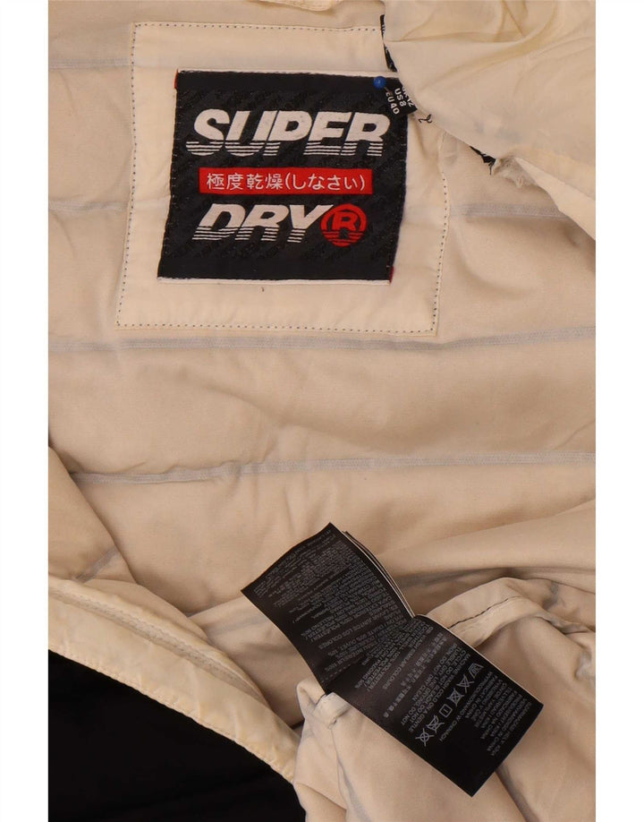 Damska ocieplana kurtka z kapturem Superdry UK 12, średni czarny poliester