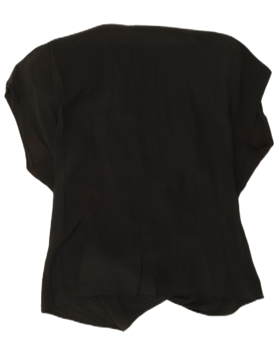 Damska bluzka oversize w stylu vintage, zawijana Top US 4 Small Black Acetate