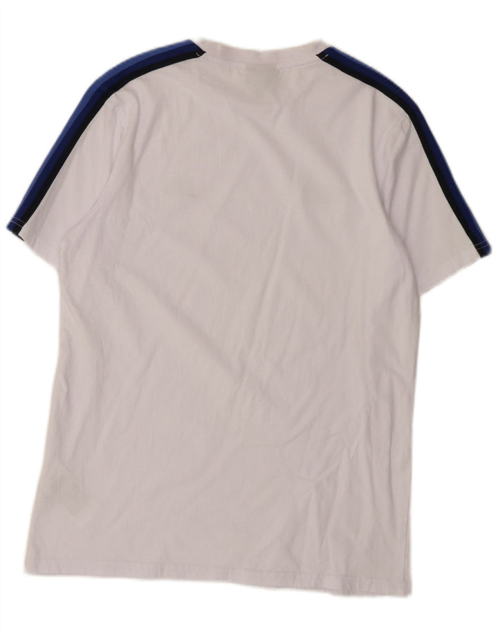 T-shirt męski Ellesse, duży, biały, bawełniany z blokami kolorów