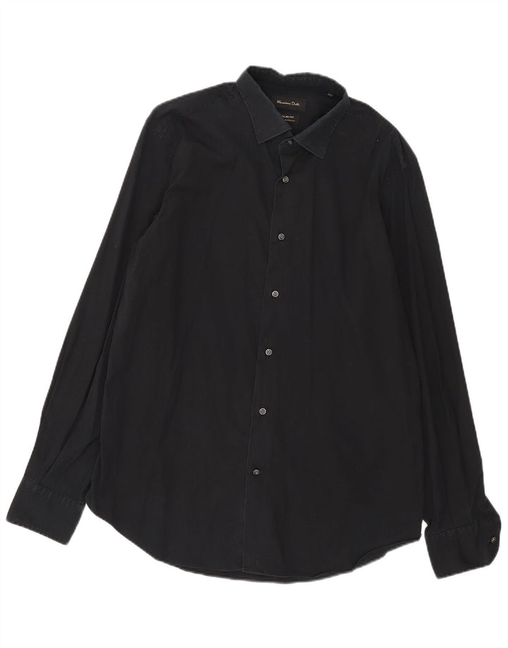 Męska koszula slim fit Massimo Dutti XL w kolorze czarnym