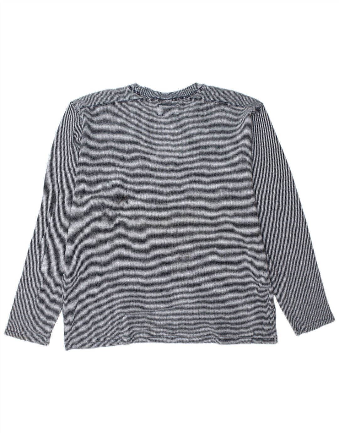 BONOBOS Męski top z długim rękawem XL, niebieski, bawełniany w prążki