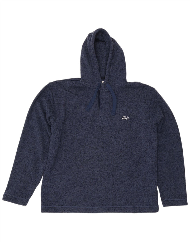 Męski sweter z kapturem Weird Fish XL, granatowy, nakrapiany poliester