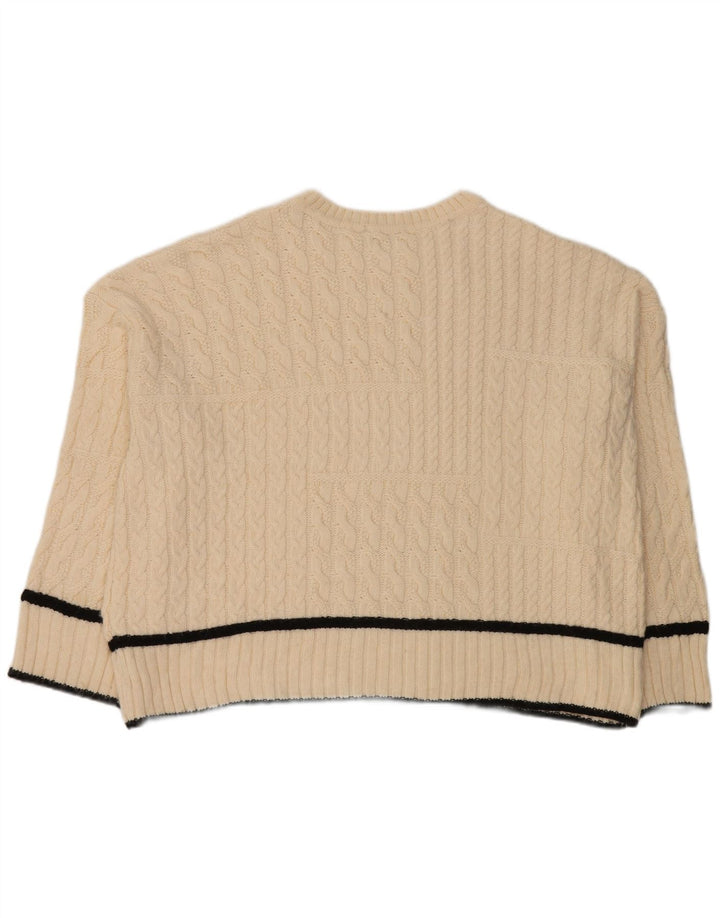 Marks & Spencer Damski sweter oversize z okrągłym dekoltem, UK 18 XL, biały