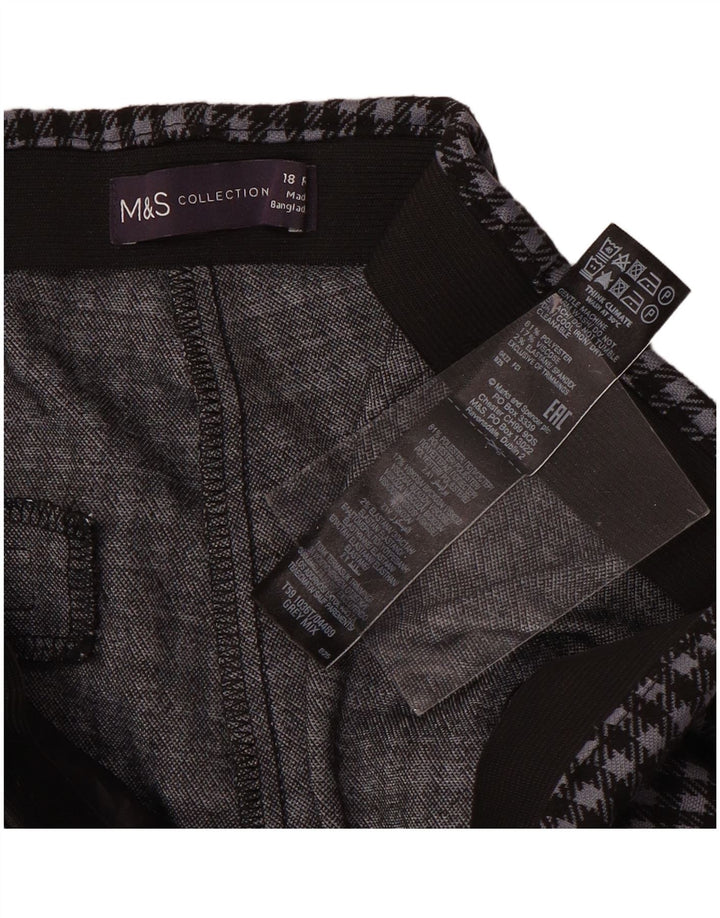 Spodnie Chino MARKS & SPENCER Damskie UK 18 XL W36 L28 Czarne Pepitka