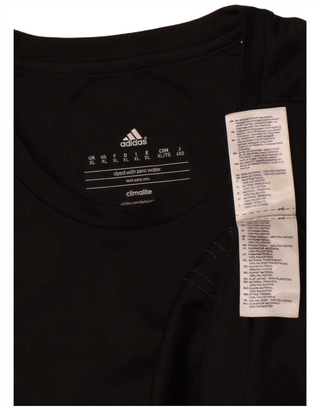 Adidas Męska koszulka Climalite Top XL Czarny poliester