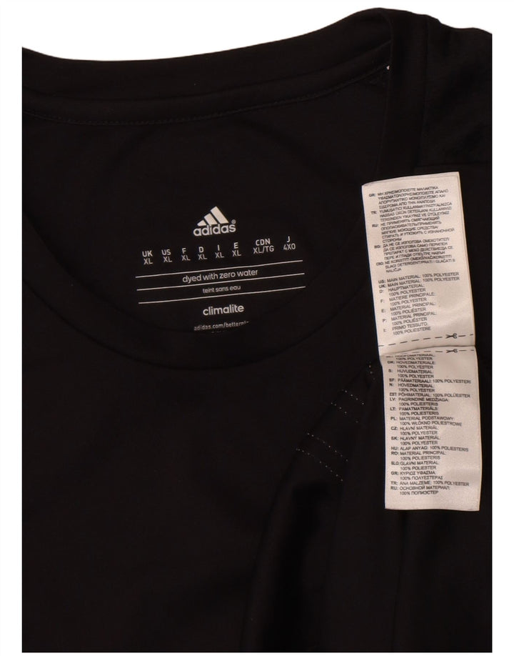 Adidas Męska koszulka Climalite Top XL Czarny poliester