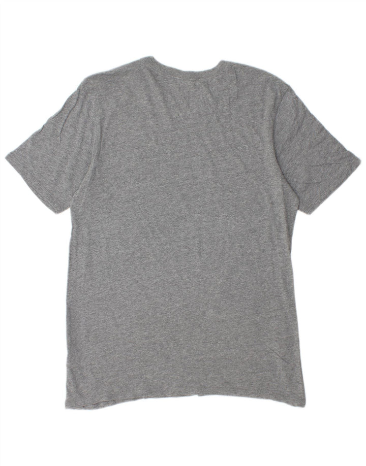 Męski T-shirt Nike Athletic Cut Graphic Top, średnia szara bawełniana nakrapiana