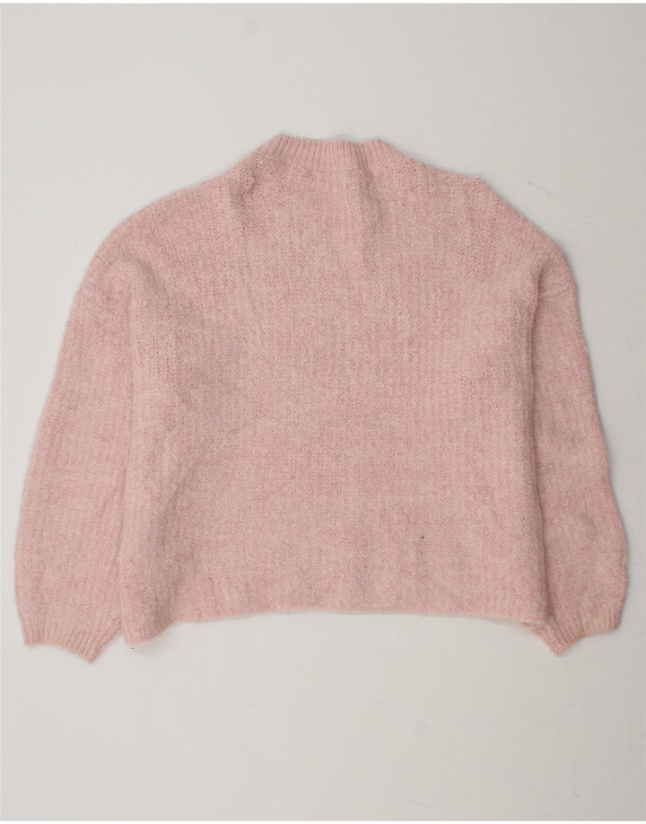 MARKS & SPENCER Womens Oversized Crew Neck Jumper Sweater UK 16 Large Pink Vintage Marks & Spencer and Second-Hand Marks & Spencer from Messina Hembry 