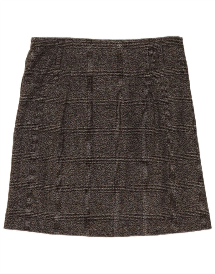 Spódnica damska Zara, średnia, W28, szara, poliestrowa krata