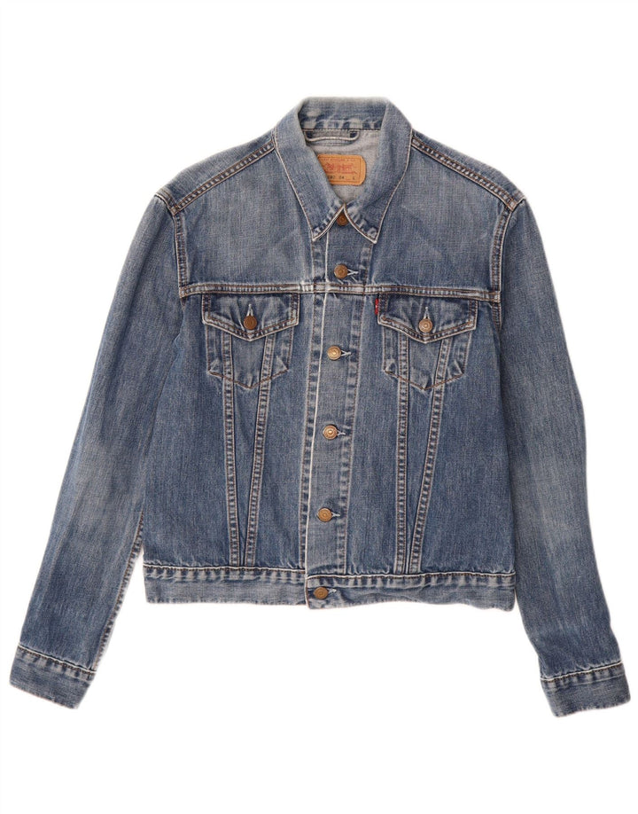 Damska kurtka dżinsowa LEVI'S UK 14, duża, niebieska, bawełniana