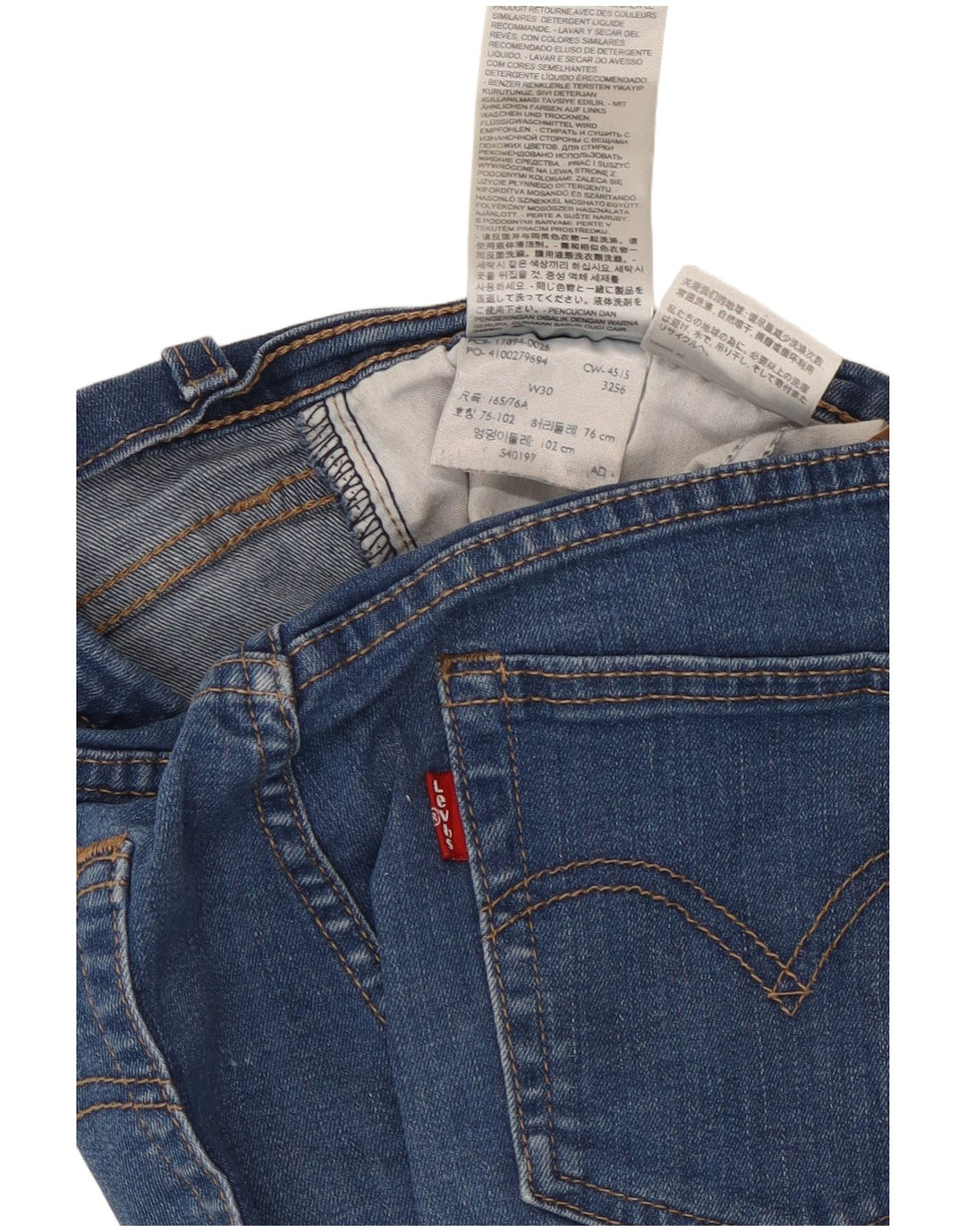 Damskie spodenki jeansowe Levi's W30 Średni niebieski, bawełniany