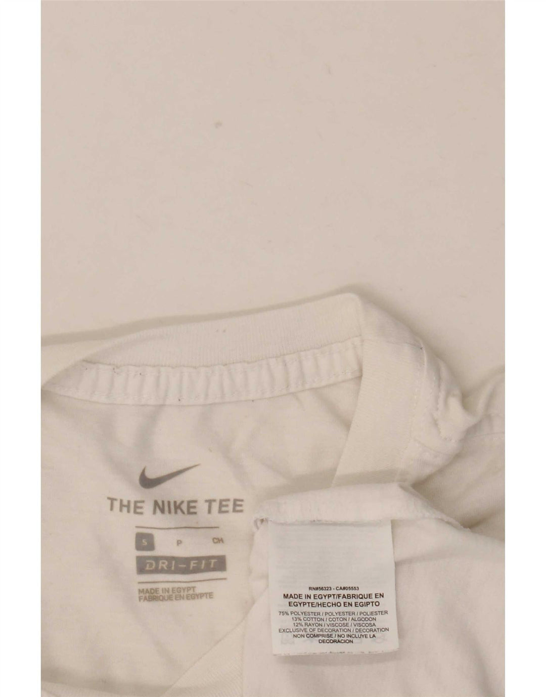Męski T-shirt Nike Dri Fit z grafiką, mały, biały poliester