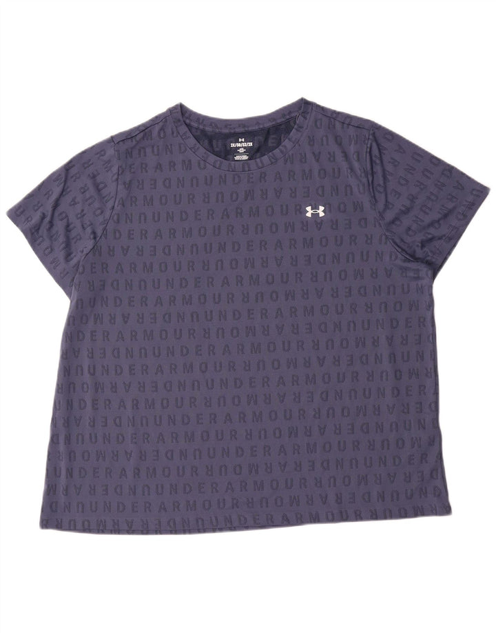 Męska koszulka z grafiką Under Armour Top 2XL Granatowy poliester
