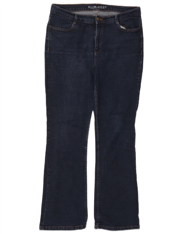 Jeansy damskie Marks & Spencer Slim Bootcut UK 14, duże, W32 L29, granatowe