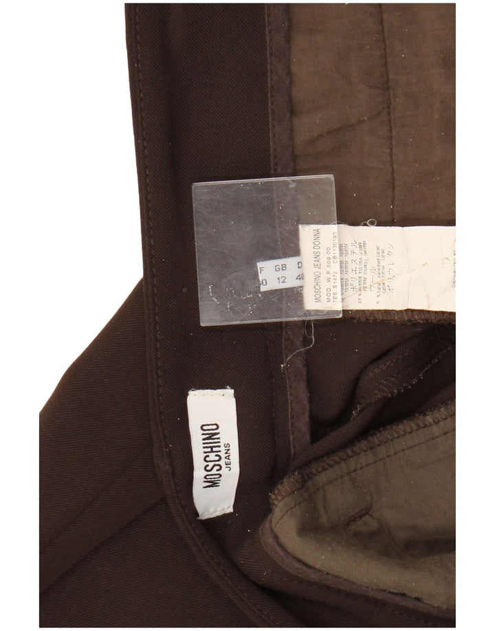 Spodnie damskie Moschino Slim Chino UK 12 Medium W32 L29 Brązowy poliester