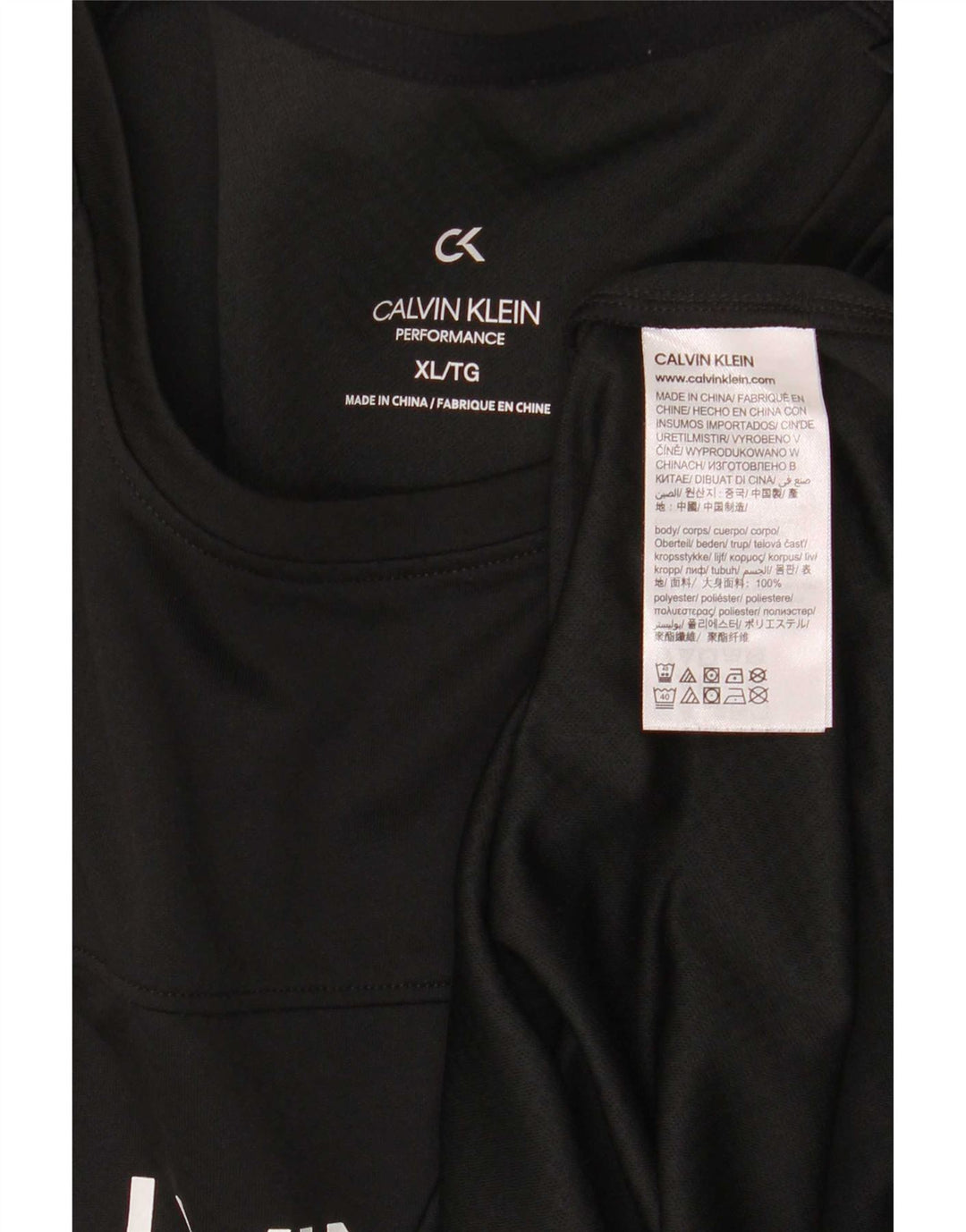 Męski T-shirt Calvin Klein Performance Graphic Top XL Czarny Poliester