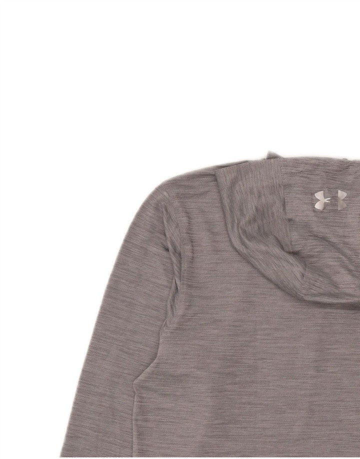 Męski dres z kapturem Under Armour kompresyjny, top 2XL, szary, sportowy
