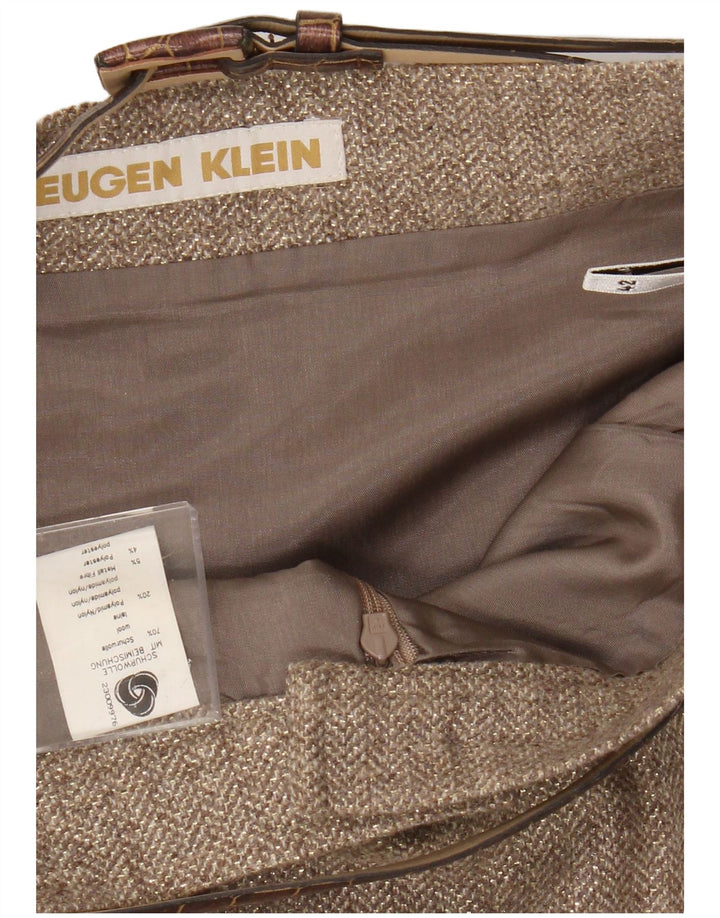 Damska spódnica ołówkowa Eugen Klein IT 42 Medium W30 Brązowa wełna Chevron