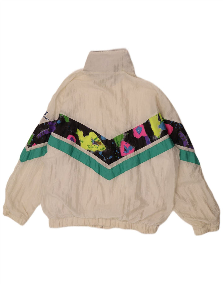 Damska bluza dresowa w stylu vintage, oversize, EU 46 XL, kolor biały