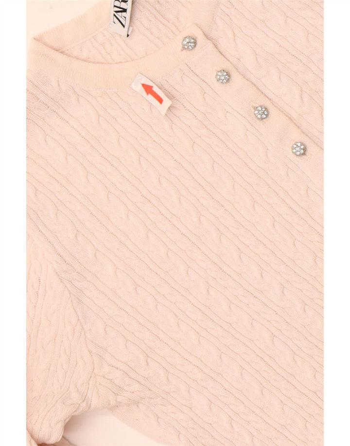 Sweter damski Zara Crop Cardigan UK 8 Small Pink