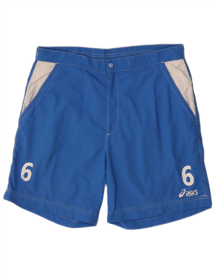 Męskie szorty Chino Asics XL W36 Niebieski poliamid z blokami kolorów